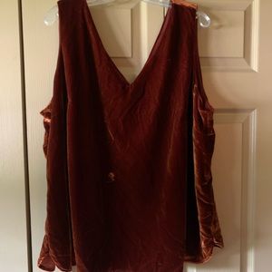 LOFT velvet tank top